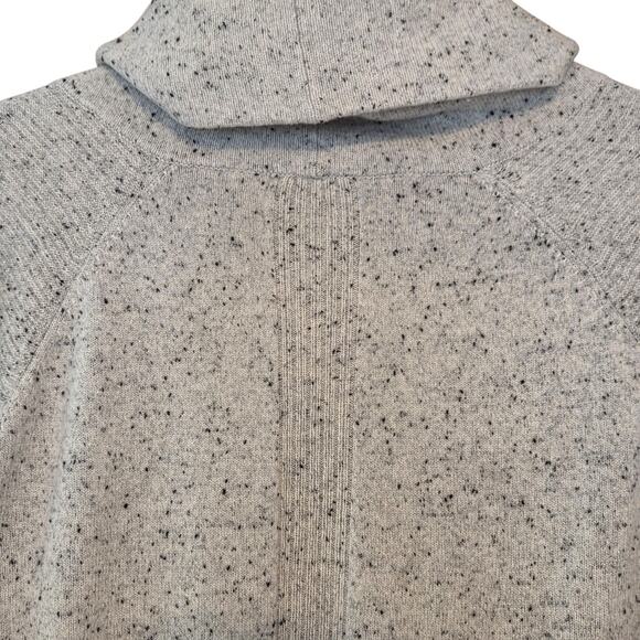 Athleta Cashmere Cowl Neck Sweater High-low Oversized Light Gray size Medium - Picture 5 of 12